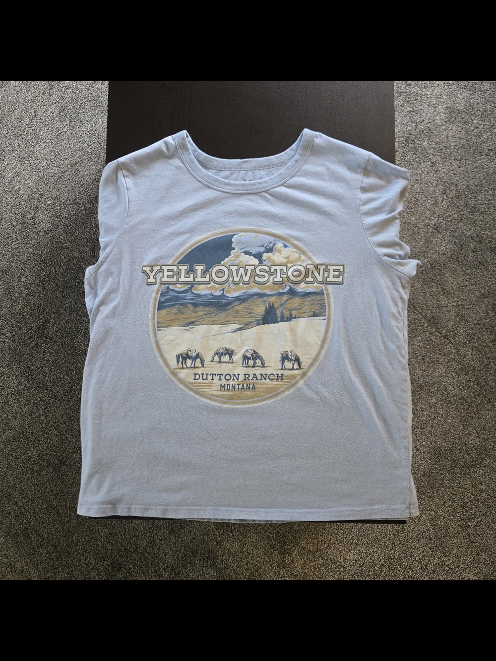 Yellowstone Dutton Ranch Light Blue Graphic Tee